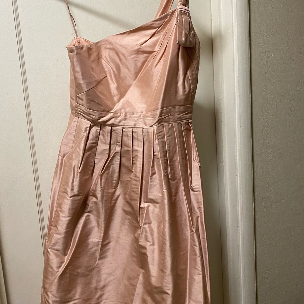 J. Crew Blush One-Shoulder Dress